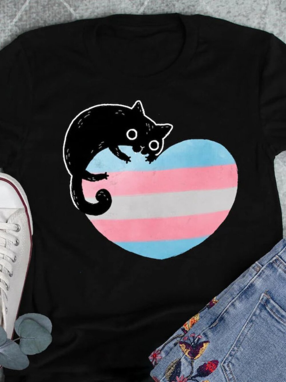 Transgender Pride Shirt, Cat Pride Shirt Gift, LGBT Tee, Gay Pride Month Tee
